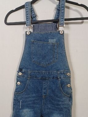 Kids Denim Overalls One-Piece - Blue